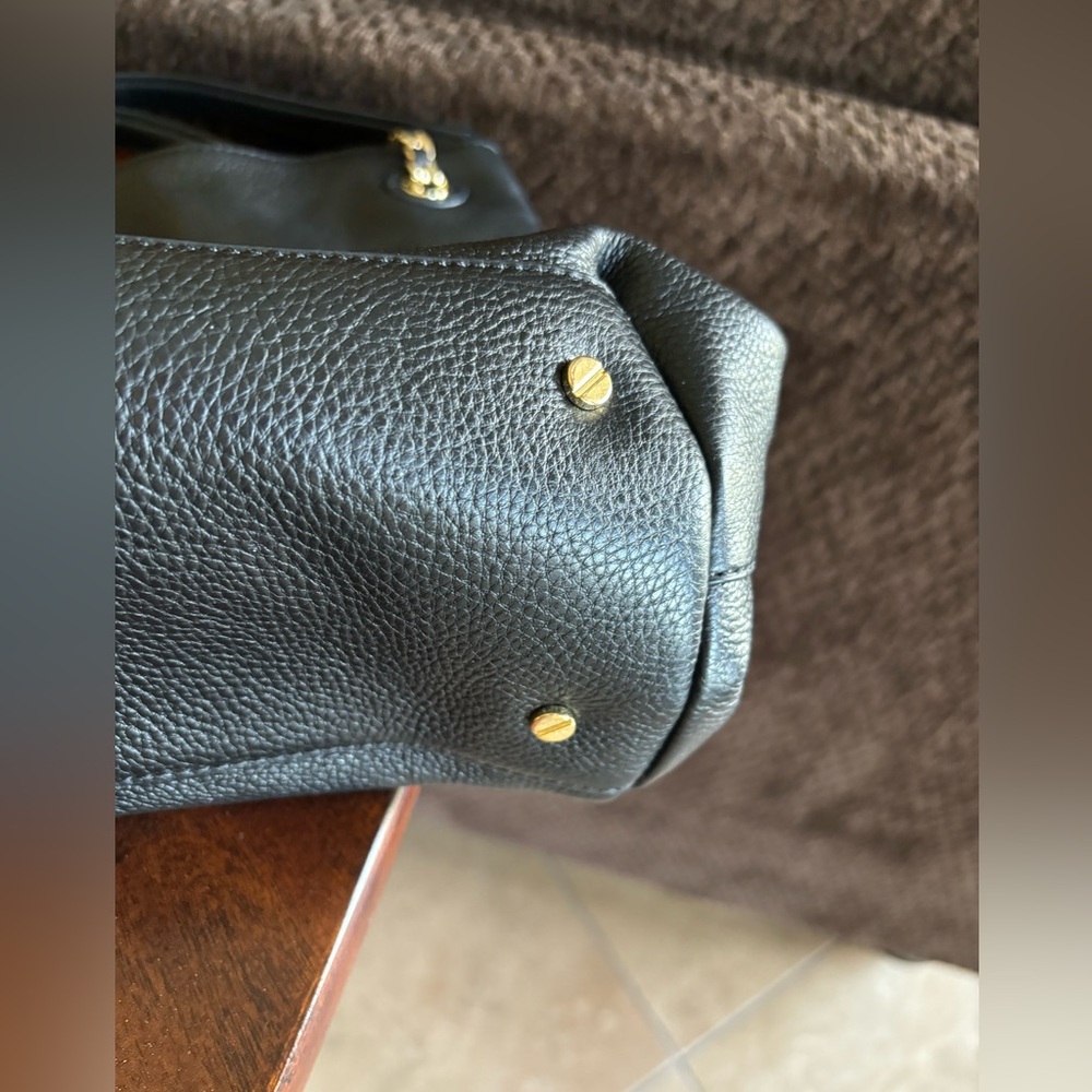Tory Burch Black Leather Tote with tassels. Gently used in excellent condition! - Picture 9 of 13
